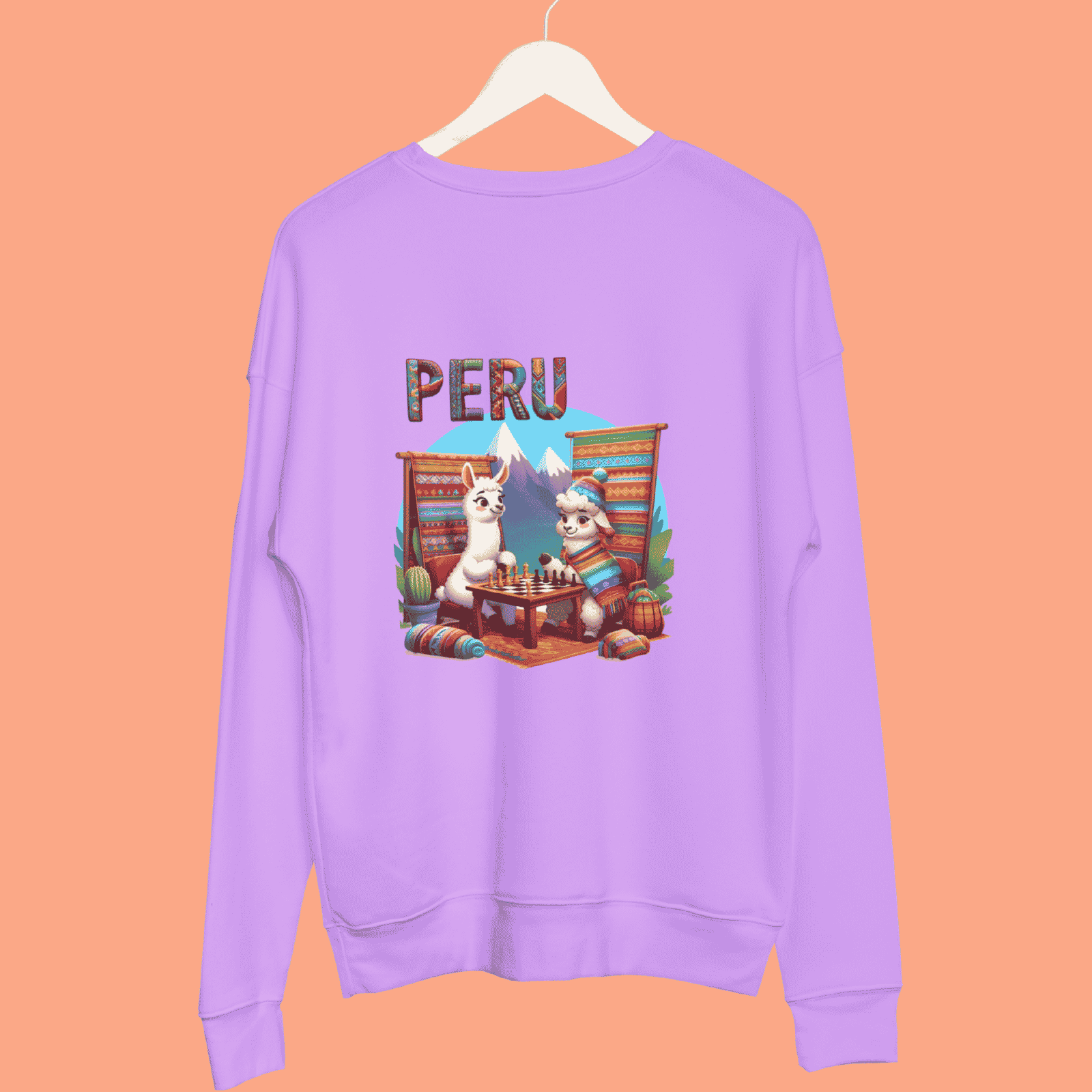 Llamas jugando ajedrez, poleras
