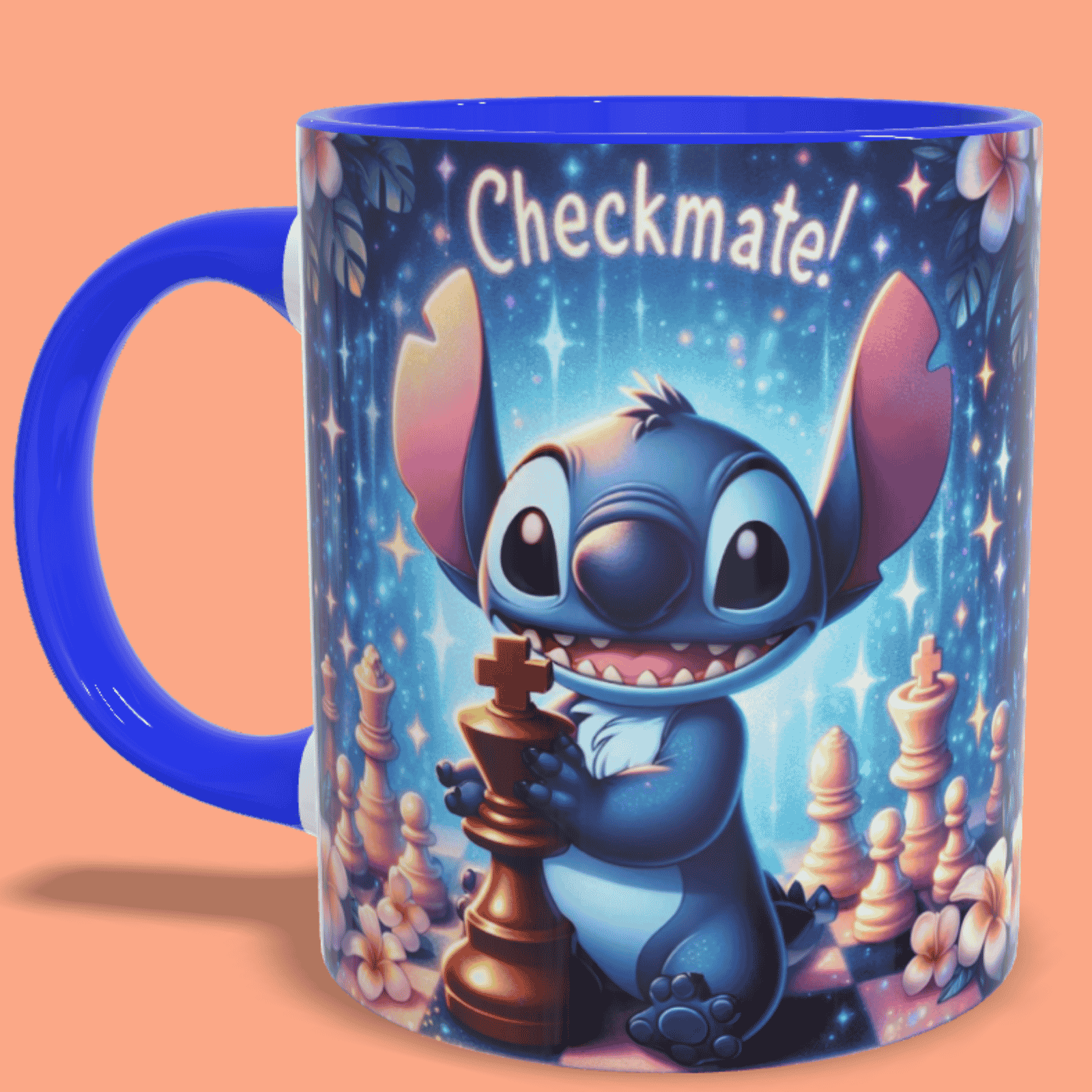 Alien Azul Checkmate, tazas