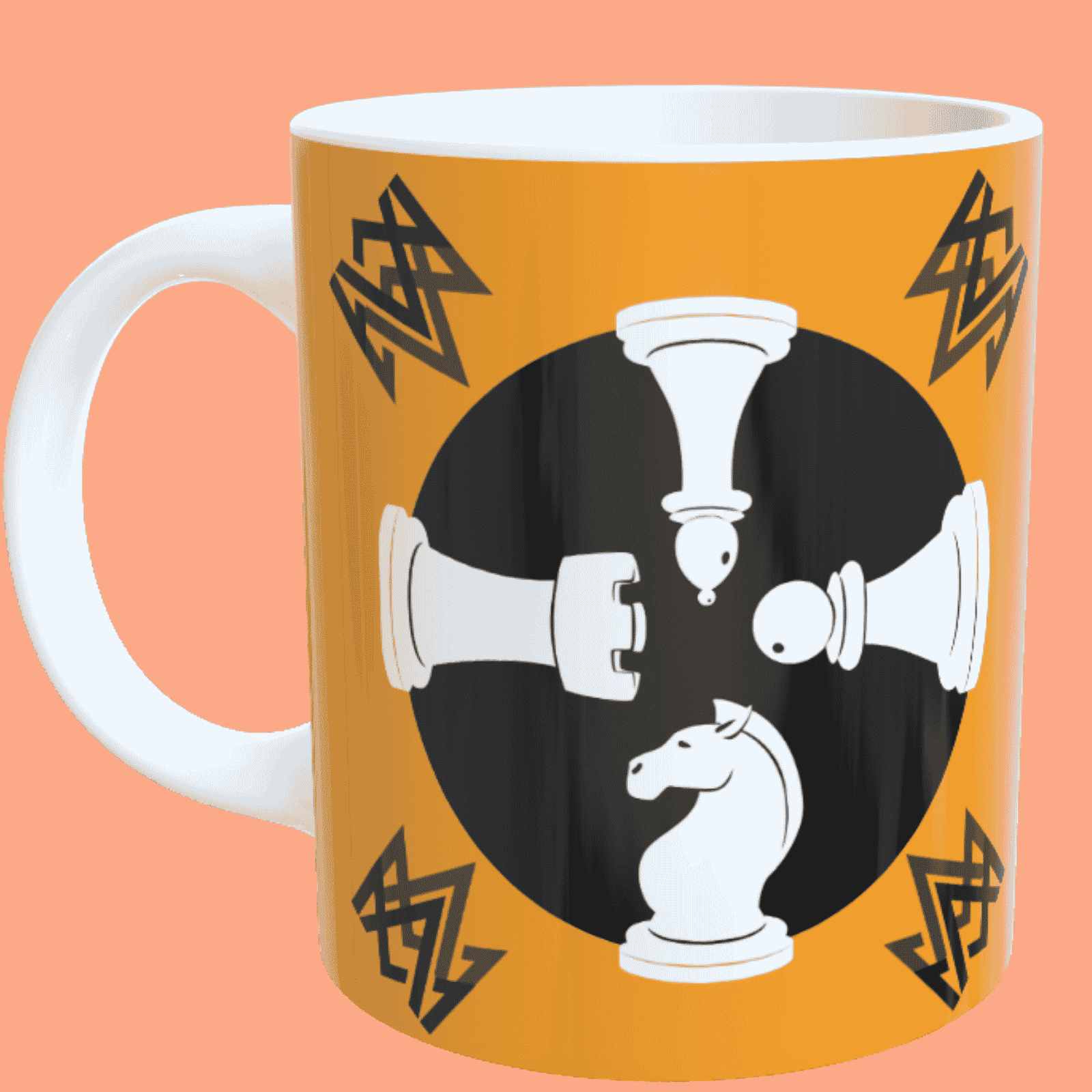 Cuatro piezas circulares, tazas
