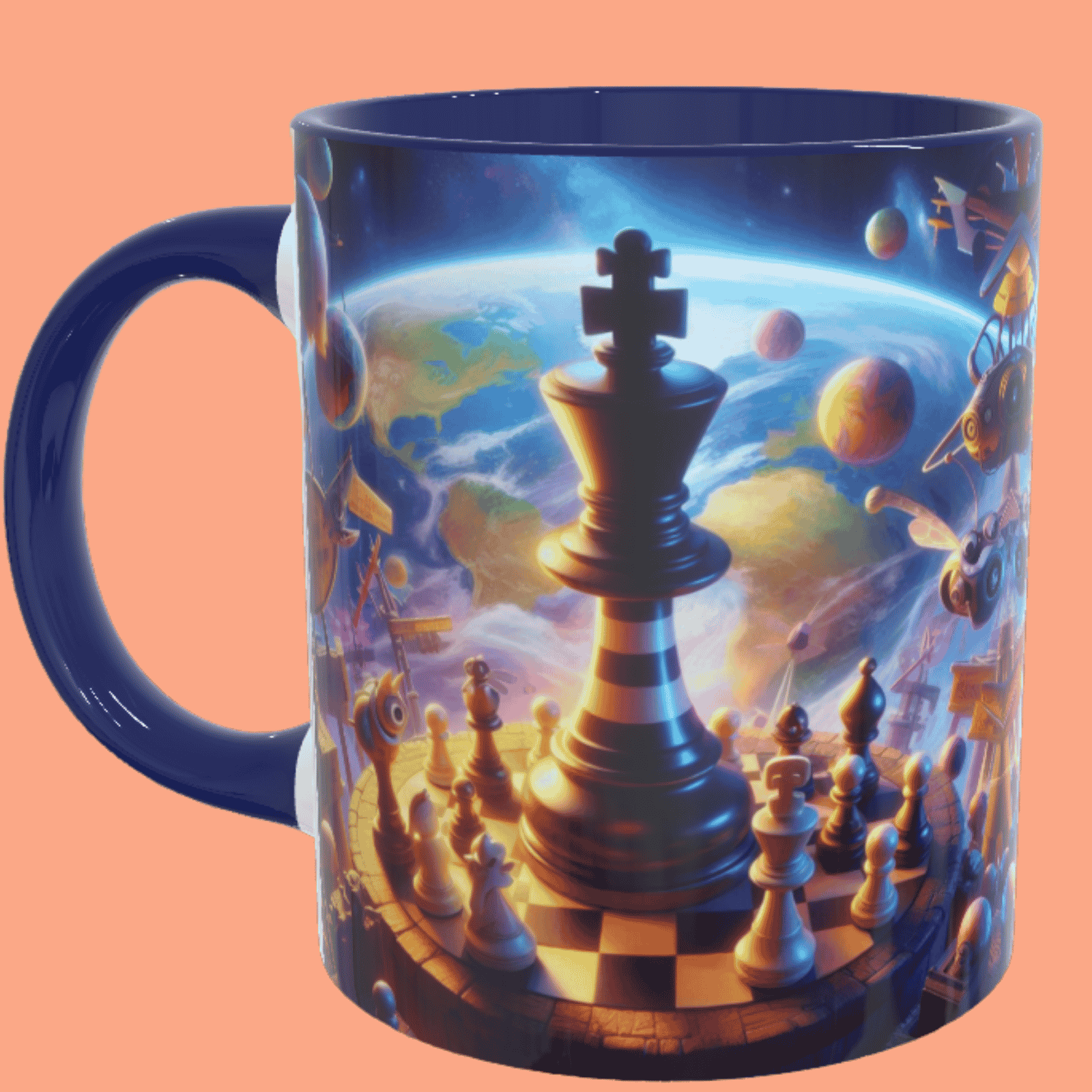 Ajedrez en el espacio, tazas