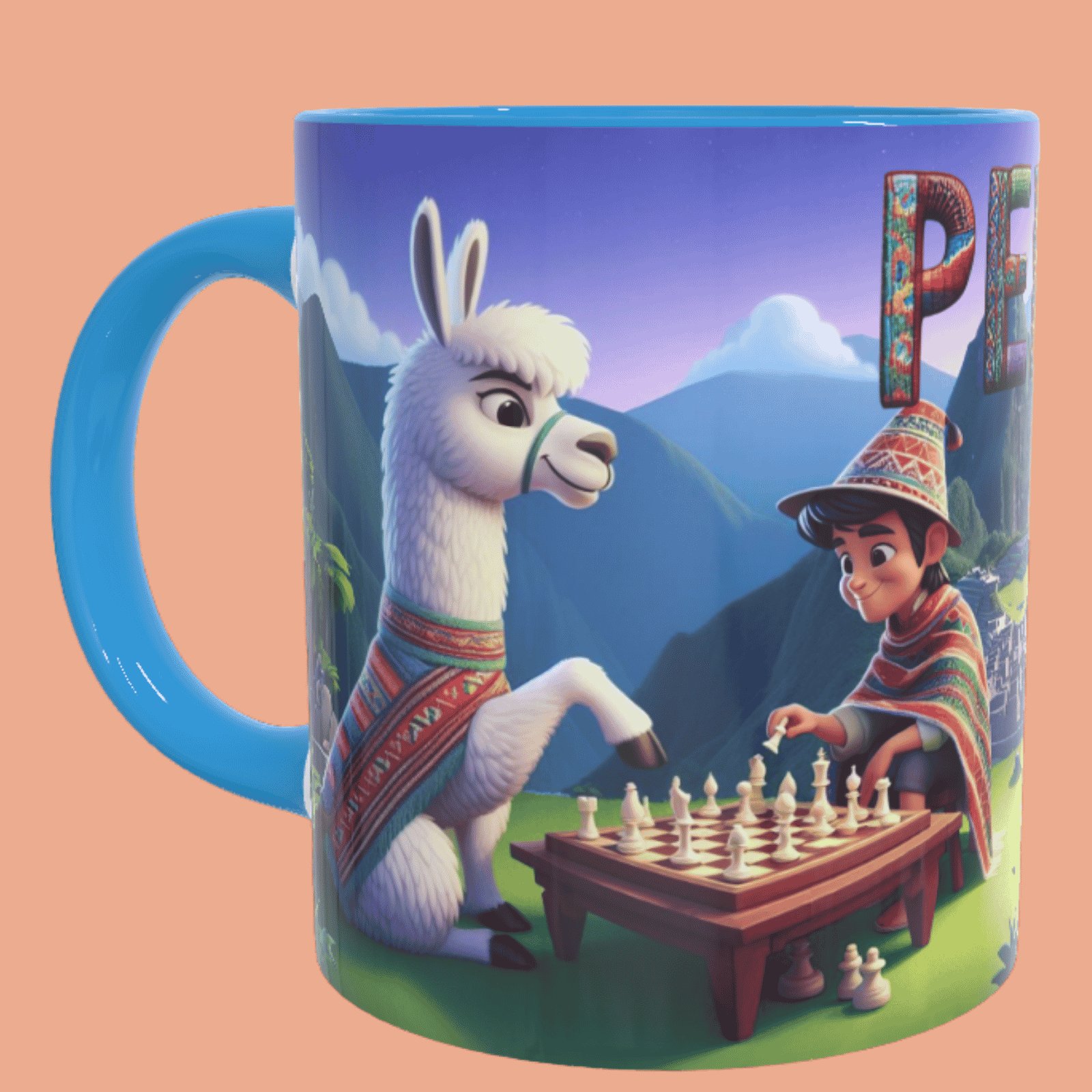 Niño vs Llama, tazas